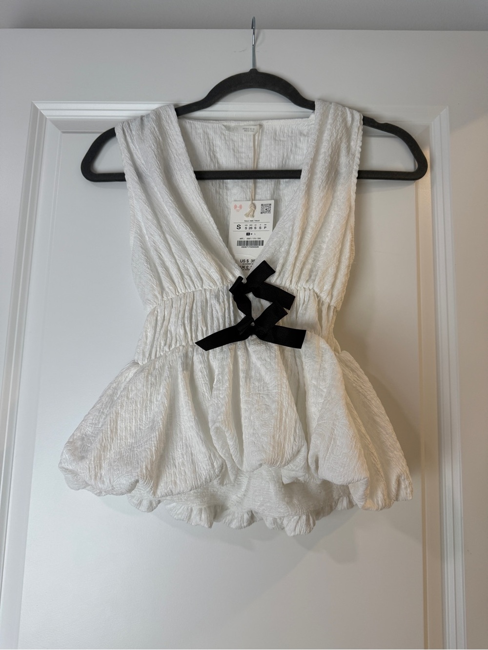 Zara White Blouse